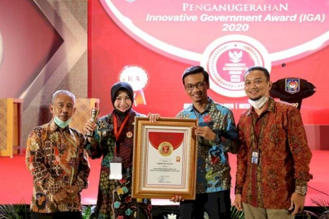 Klaten Terima Penghargaan Kabupaten Sangat Inovatif