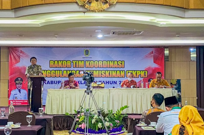 Rakor Tim Koordinasi Penanggulangan Kemiskinan (TKPK) Kabupaten Klaten Tahun 2022