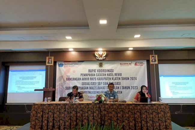 Pemaparan Catatan Hasil Reviu (CHR) Rancangan Akhir RKPD Kabupaten Klaten Tahun 2024