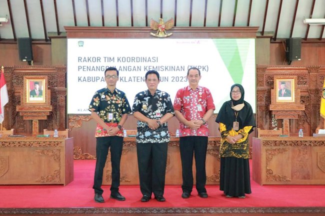Rakor Tim Koordinasi Penanggulangan Kemiskinan (TKPK) Kabupaten Klaten Tahun 2023
