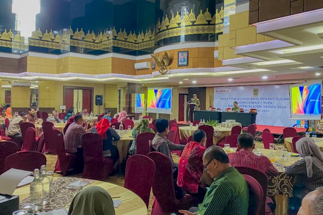 Bapperida Gelar  Rapat Koordinasi Penanggulangan Kemiskinan (TKPK) Kabupaten Klaten Tahun 2024