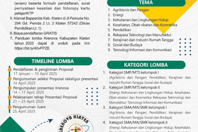 LOMBA KRENOVA KABUPATEN KLATEN TAHUN 2025
