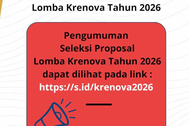 PENGUMUMAN SELEKSI PROPOSAL LOMBA KRENOVA KABUPATEN KLATEN TAHUN 2026