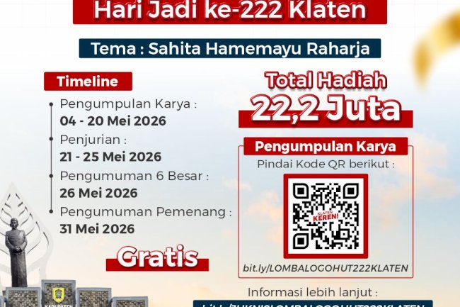 LOMBA DESAIN LOGO HARI JADI KE 222 KLATEN