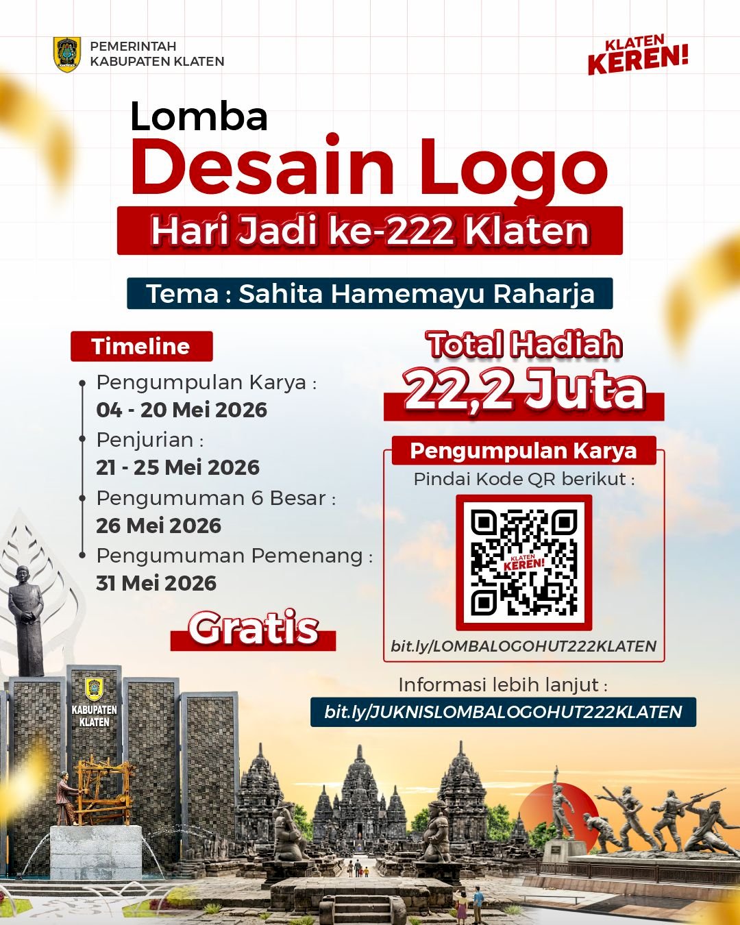 LOMBA DESAIN LOGO HARI JADI KE 222 KLATEN