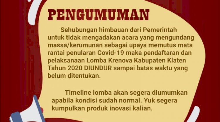 PENDAFTARAN LOMBA KRENOVA 2020…KLIK DISINI!!!