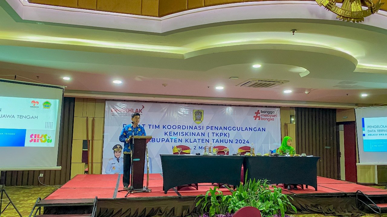 Bapperida Gelar  Rapat Koordinasi Penanggulangan Kemiskinan (TKPK) Kabupaten Klaten Tahun 2024