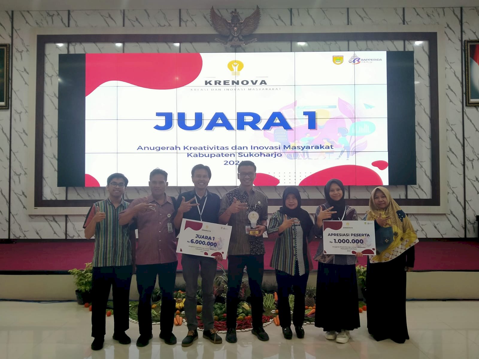 Kabupaten Klaten Memperoleh Juara 1 di Ajang Lomba Krenova Soloraya Kategori Umum Tahun 2024