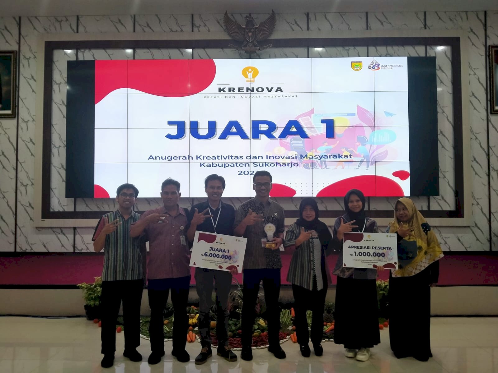 Kabupaten Klaten Memperoleh Juara 1 di Ajang Lomba Krenova Soloraya Kategori Umum Tahun 2024