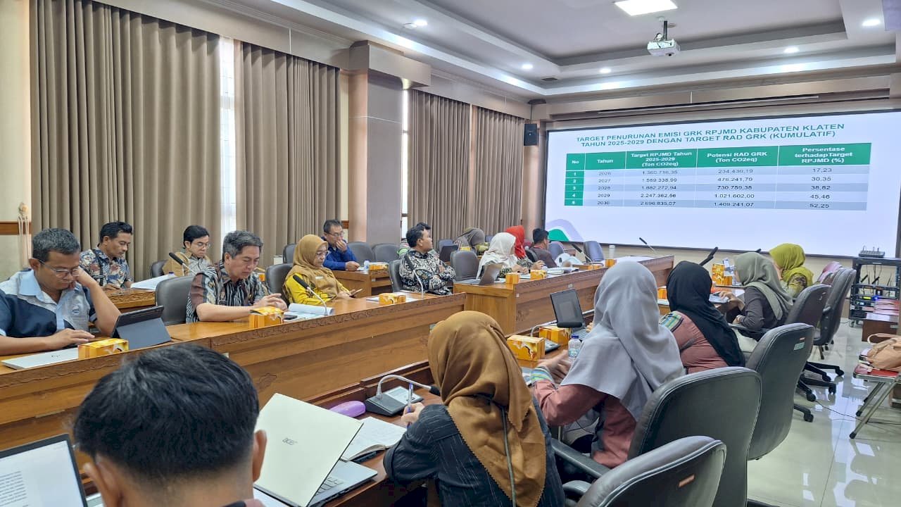 RENAKSI MITIGASI PERUBAHAN IKLIM, WUJUD KOMITMEN PEMKAB KLATEN MEWUJUDKAN PEMBANGUNAN YANG TANGGUH TERHADAP PERUBAHAN IKLIM