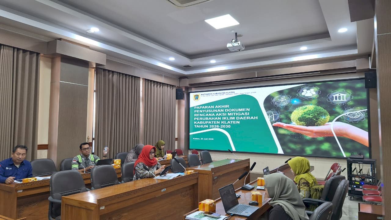 RENAKSI MITIGASI PERUBAHAN IKLIM, WUJUD KOMITMEN PEMKAB KLATEN MEWUJUDKAN PEMBANGUNAN YANG TANGGUH TERHADAP PERUBAHAN IKLIM